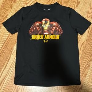 Boys' Under Armour Iron Man Short Sleeve Shirt Size YSM